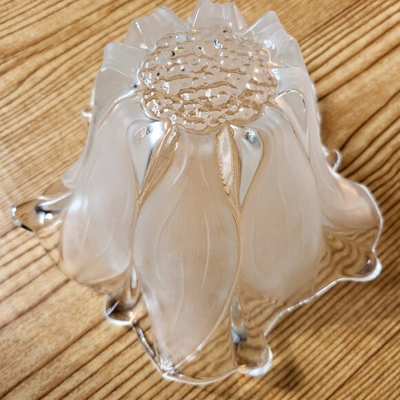 Vintage Walther Glas Frosted Glass Flower Bowl Susanna Satiniert design - Picture 11 of 16